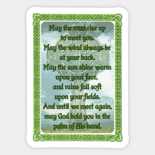 Green Irish Blessing Sticker